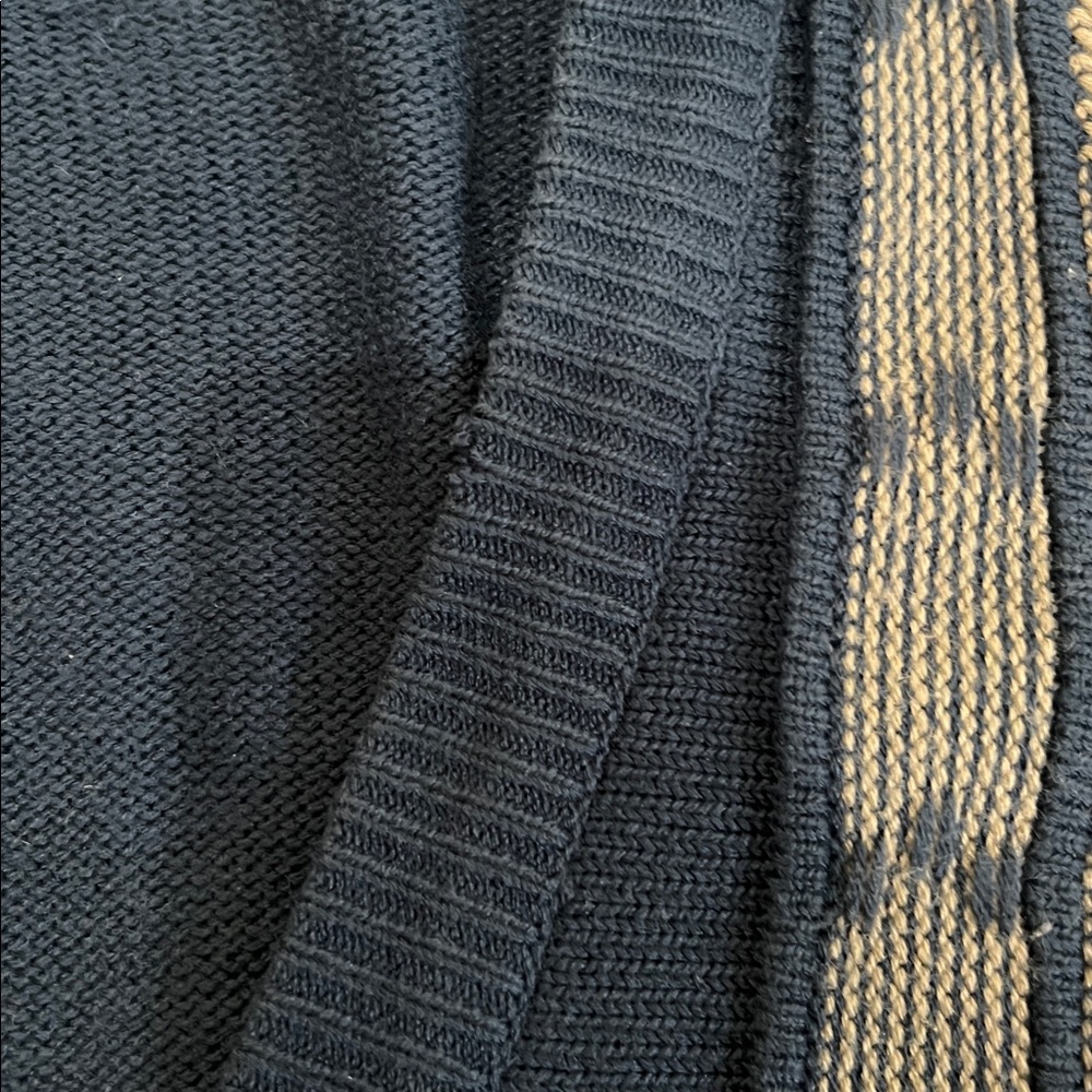 HABAND Vintage Mens Blue and Gold Cadigan - Picture 4 of 5